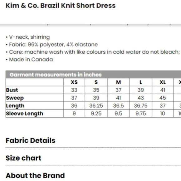 New Kim & Co. Brazil Knit Short Sleeve Mini Dress Size Large bin 3E - Picture 5 of 5